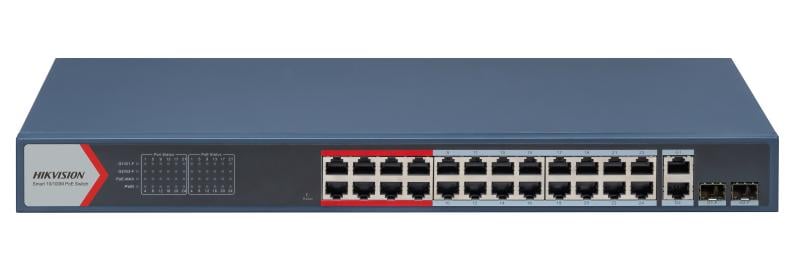 Hikvision DS-3E1326P-EI(B) 24 Port Fast Ethernet Smart POE Switch