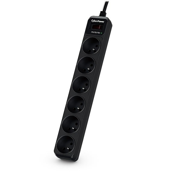 CyberPower B0620SC0-FR surge protector Black 6 AC outlet(s) 200 - 250 V 1.8 m