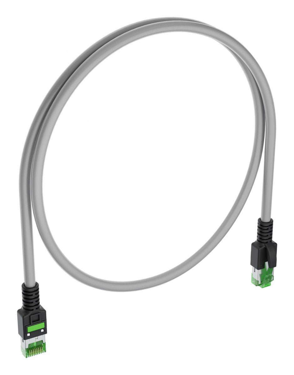 Fibrain Data Patchcord Cat.5e U/UTP 5m Grey Cable, Green Connector, Green Icon