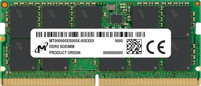 Micron ECC SO-DIMM DDR5 16GB 1Rx8 5600MHz PC5-44800 | MTC10C1084S1TC56BR