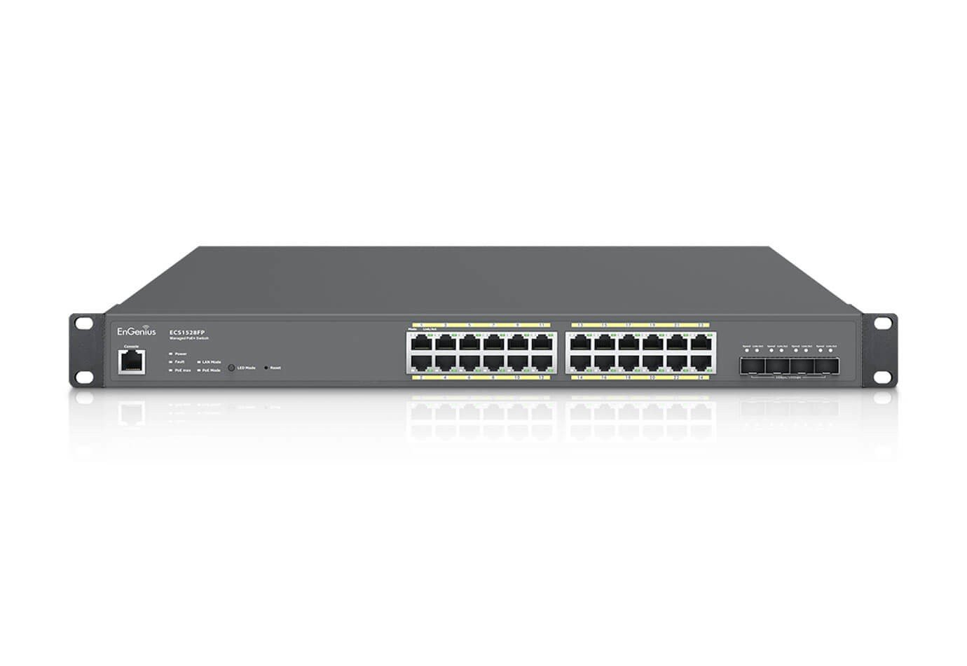Switch zarz?dzalny 24x RJ45 Gigabit PoE+ 410W, 4x SFP+, EnGenius Cloud