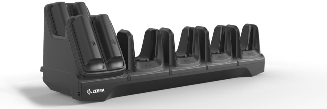 Zebra EVM CRD-MC2X-4SC4BC-01: MC22/MC27 4-Slot Charge SharedCradle with 4-Slot Battery Charger