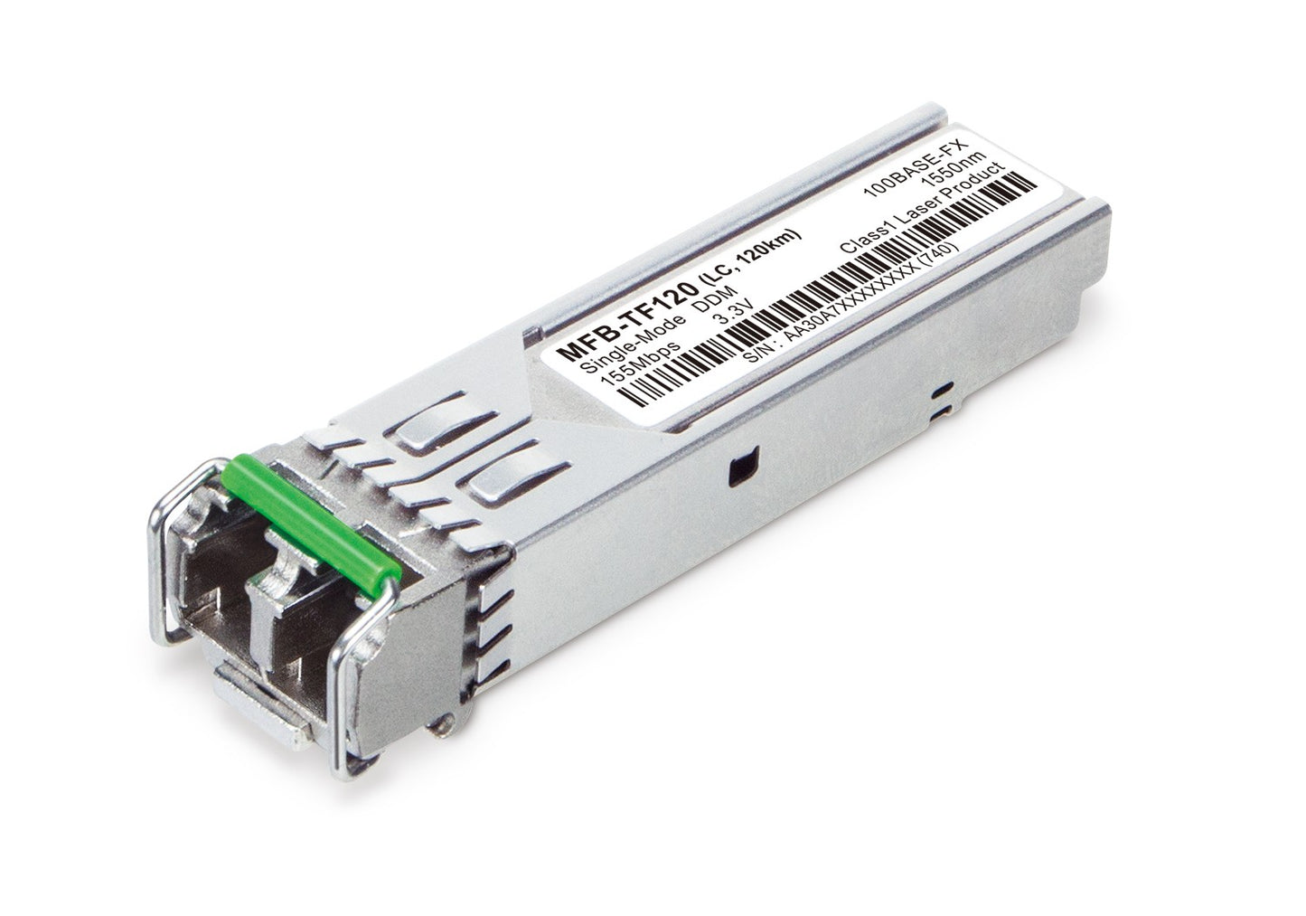 Single Mode 120KM, 100Mbps SFP fiber transceiver - (-40 to 85 C), DDM Supported