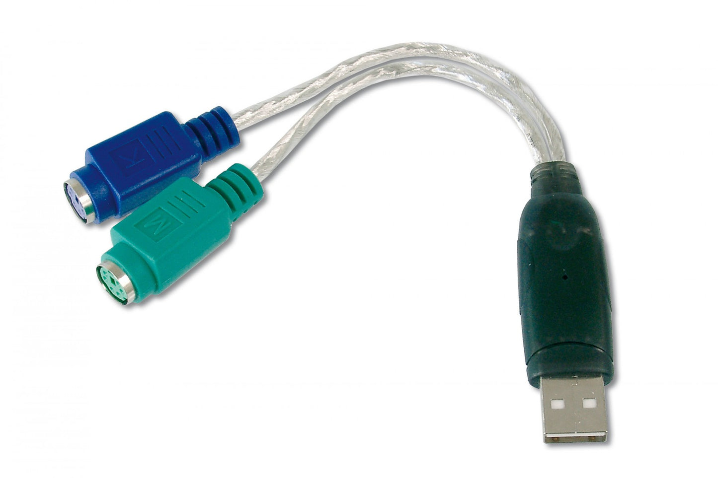USB to PS/2 Adaptor, 2 X Mini-Din 6/F, USB A/M