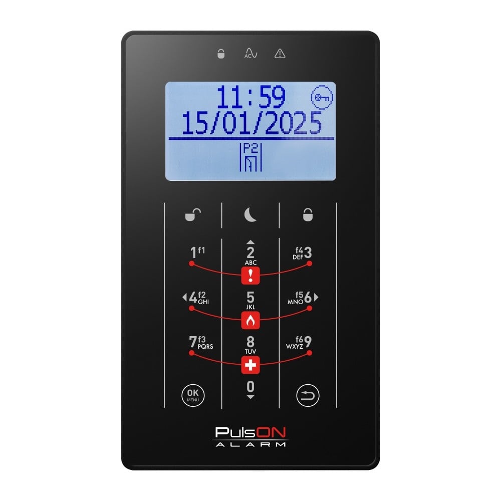 BCS PULSON FRONT LCD/S BLA Black front for LCD/S keypad