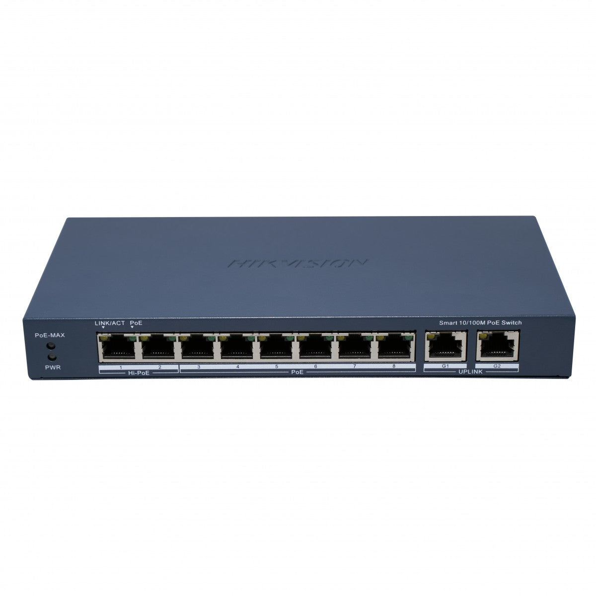 Hikvision DS-3E1310HP-EI(B) network switch Managed Fast Ethernet (10/100) Power over Ethernet (PoE) Gray
