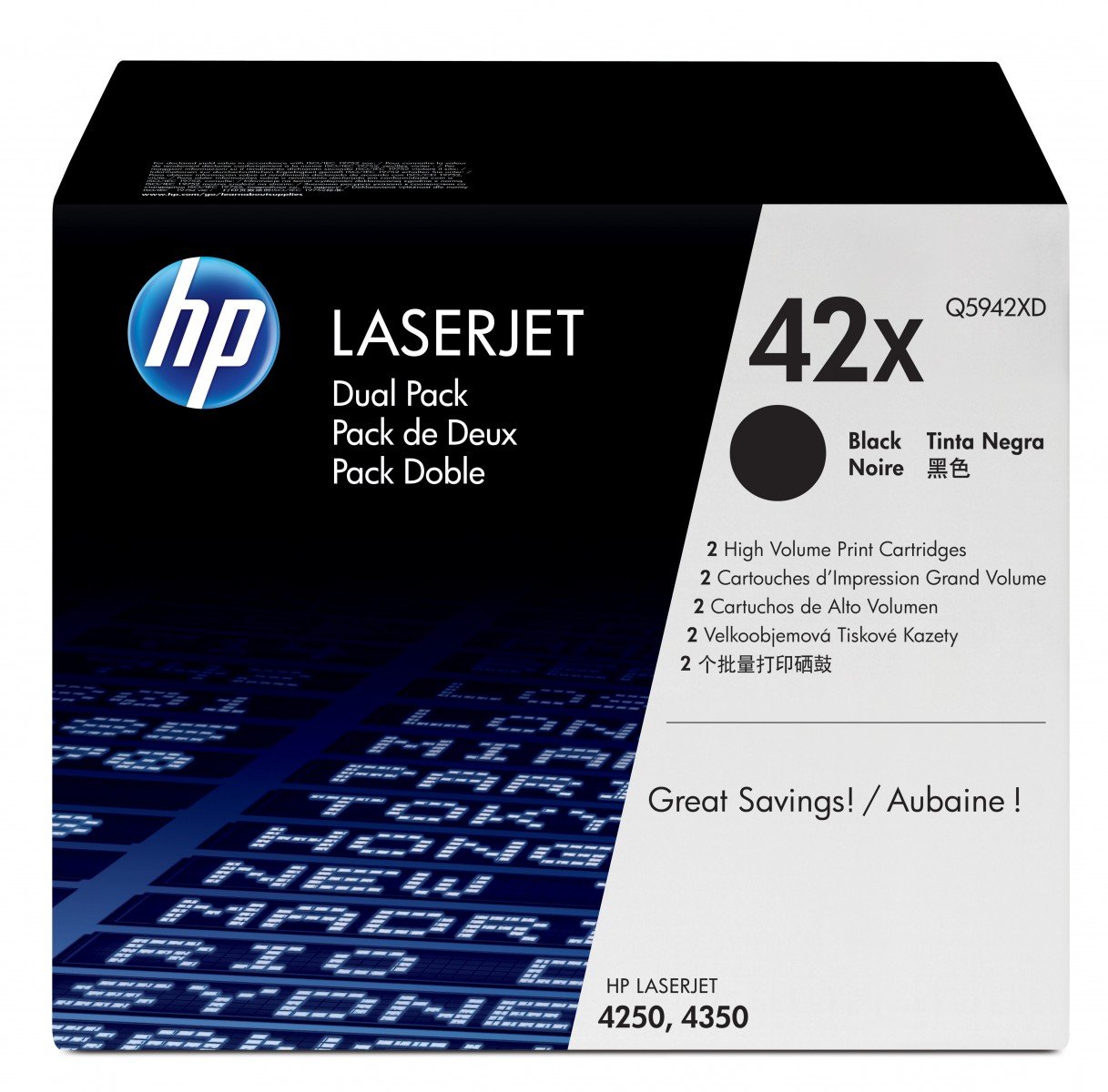 HP 42X toner cartridge 2 pc(s) Original Black