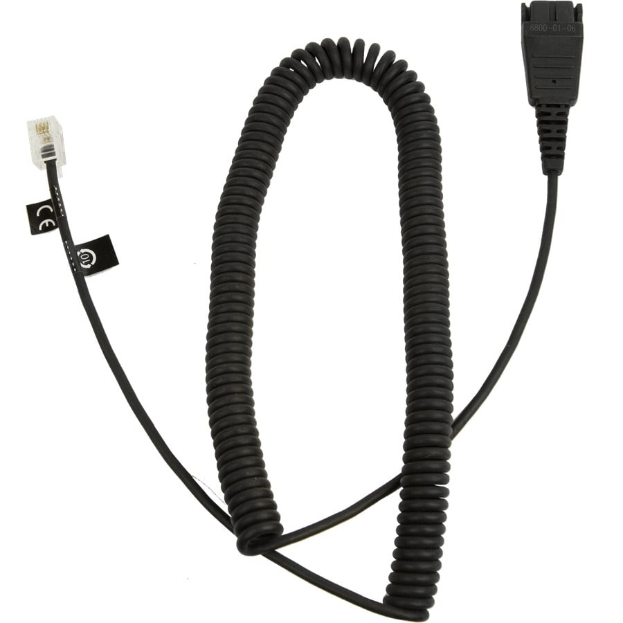 QD to RJ10, coiled, 0,5 - 2 meters, Siemens compatibility