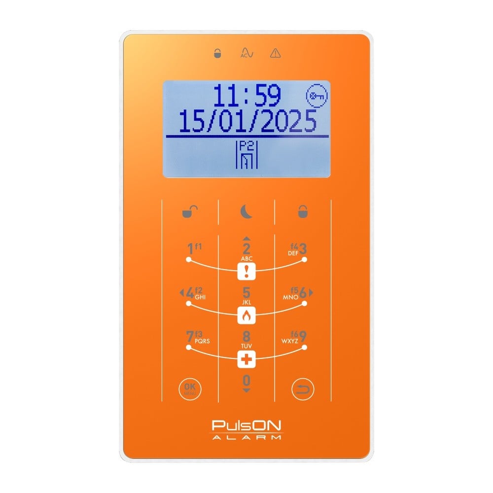 BCS PULSON FRONT LCD/S ORA Orange front for LCD/S keypad