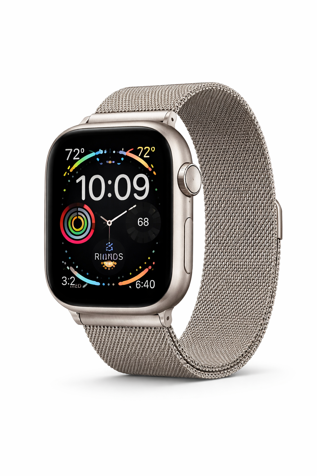 Apple Watch Series 11 GPS + Cellular 46mm Natural Titanium Case with Natural Milanese Loop - M/L