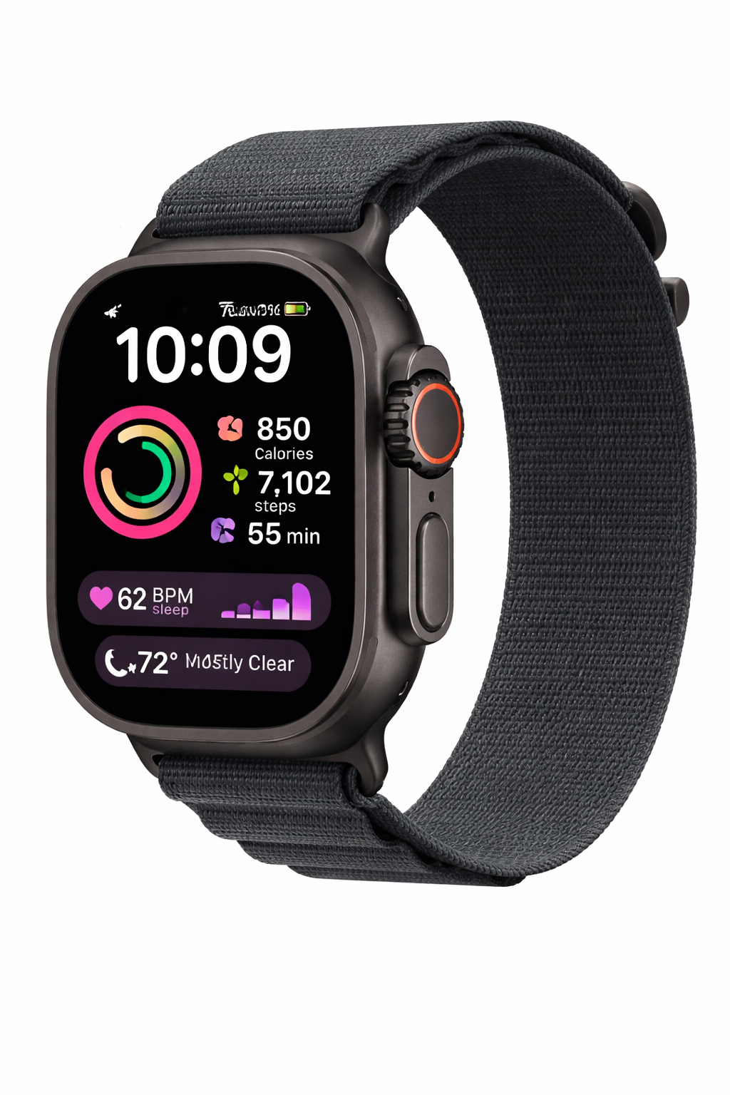 Apple Watch Ultra 3 GPS + Cellular 49mm Black Titanium Case with Black Alpine Loop - Small