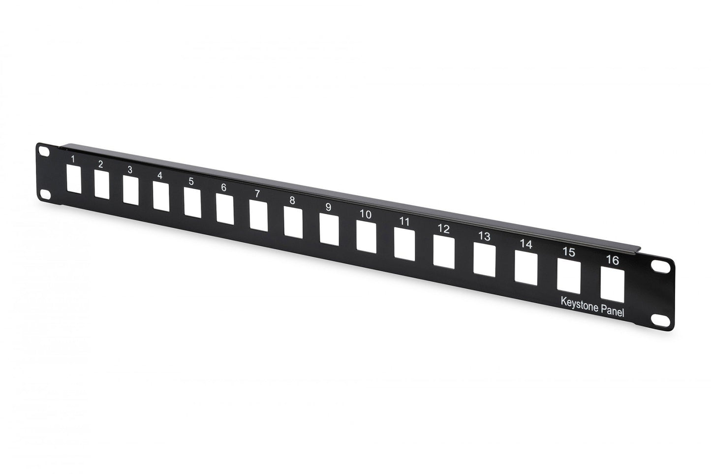 Modular Patch Panel, unshielded, 16-port blank, 1U, rack mount, black RAL 9005
