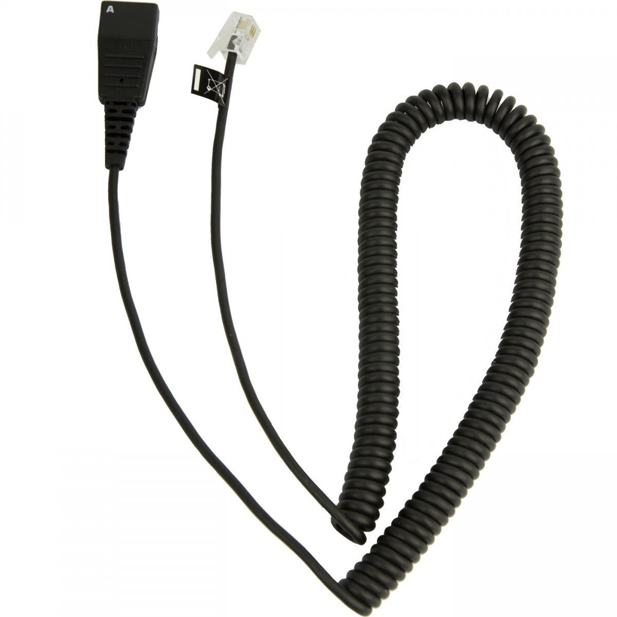 QD Cord to RJ10, coiled, 0,5 - 2 meters, for Lucent Callmaster V, VI, Cisco 79xx and PLX A22