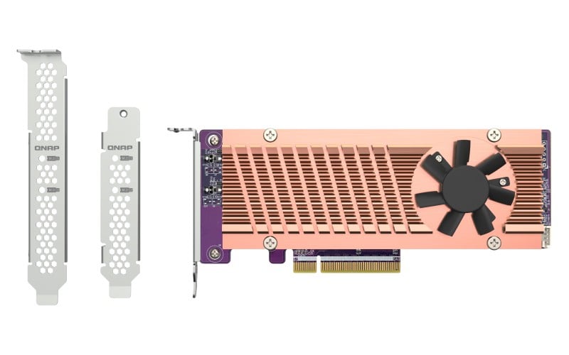 QNAP QM2-2P-384A expansion card for M.2 PCIe Gen3 x4, up to two 2280/22110