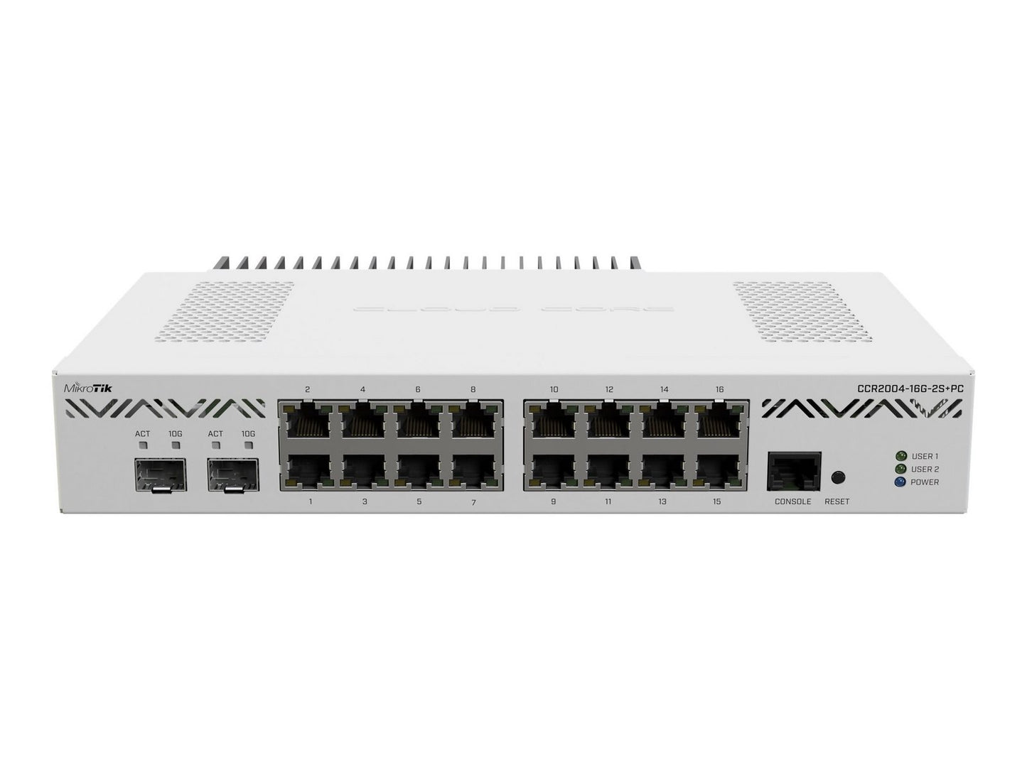 Mikrotik loud Core Router 2004-16G-2S+ with Annapurna Labs Alpine v2 - Router (CCR2004-16G-2S+PC)