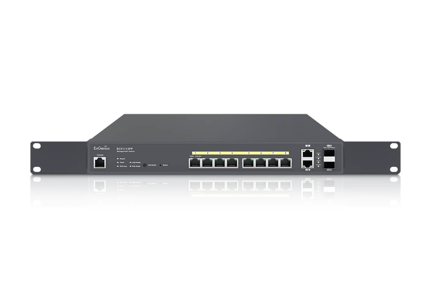 Switch zarz?dzalny 8x RJ45 Gigabit PoE+130W, 2x Uplink, EnGenius Cloud