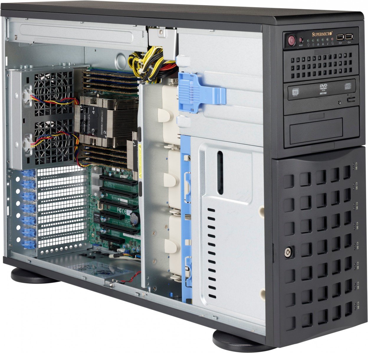Supermicro CSE-745BAC-R1K23B computer case Full Tower Black 1230 W