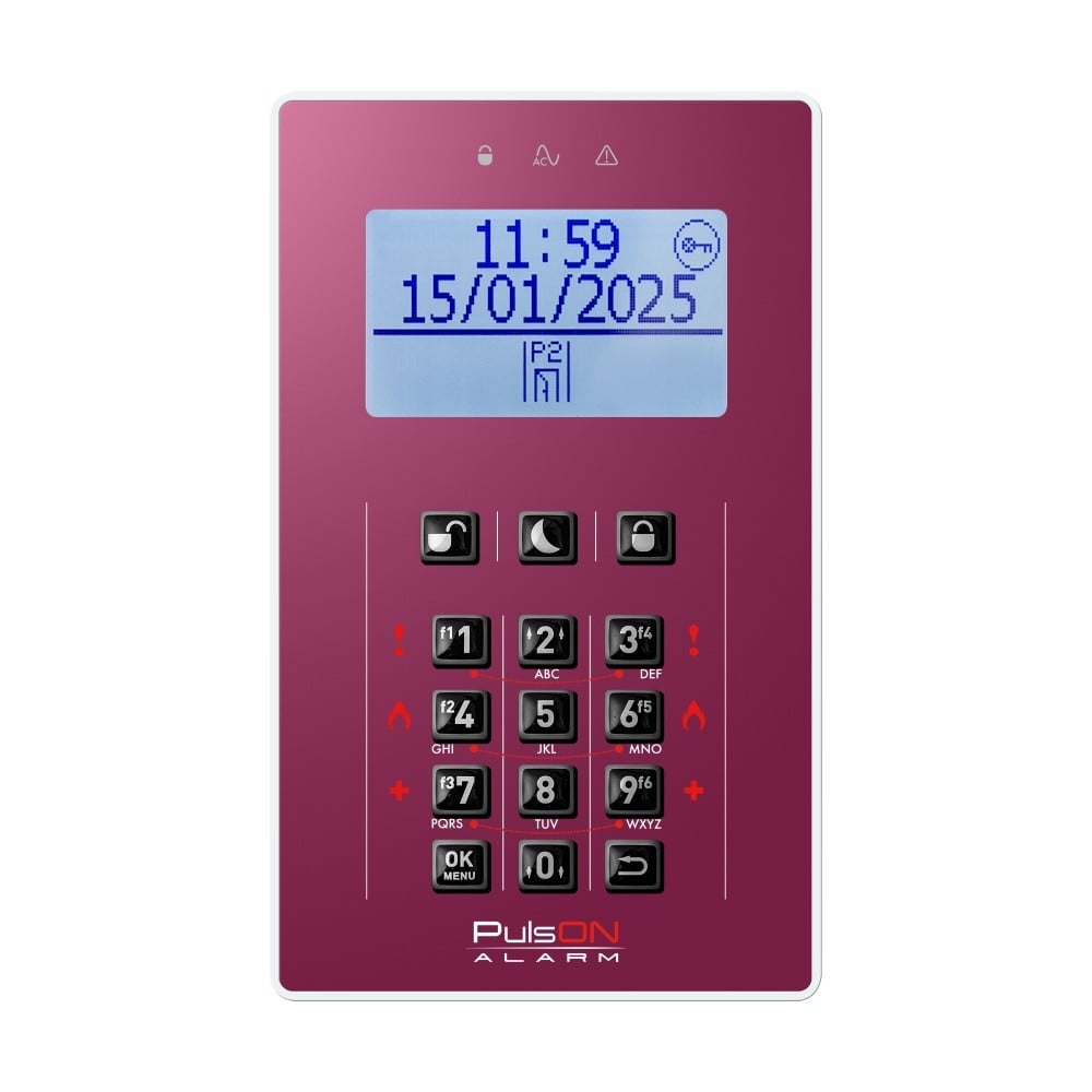 BCS PULSON FRONT LCD/C BUR Burgundy front for LCD/C keypad