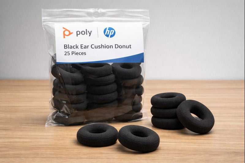 HP Poly Black Ear Cushion Donut (25 Pieces) HP Poly Black Ear Cushion Donut (25 Pieces) WW