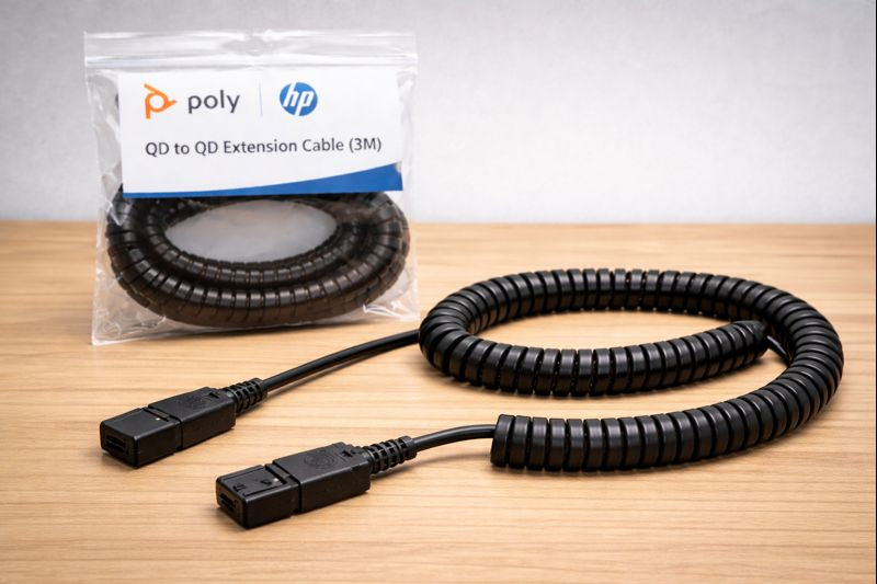 HP Poly QD to QD Extension Cable (3M) - 85R66AA