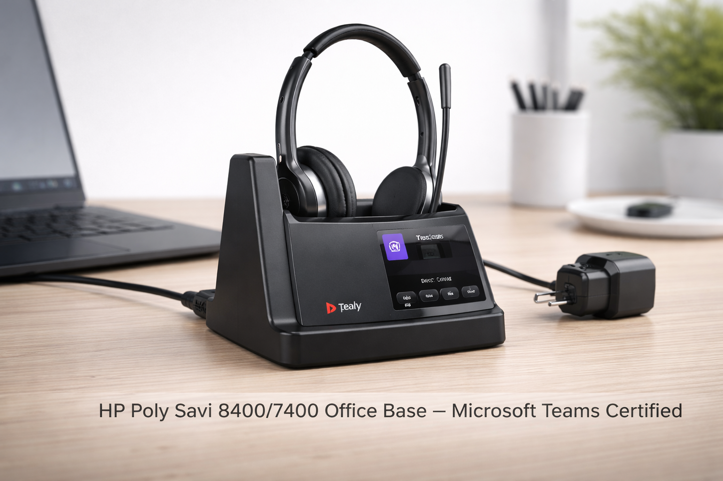 HP Poly Savi 8400/7400 Office Microsoft Teams Certified DECT 1880-1900 MHz Base EMEA-INTL English Loc-Euro plug