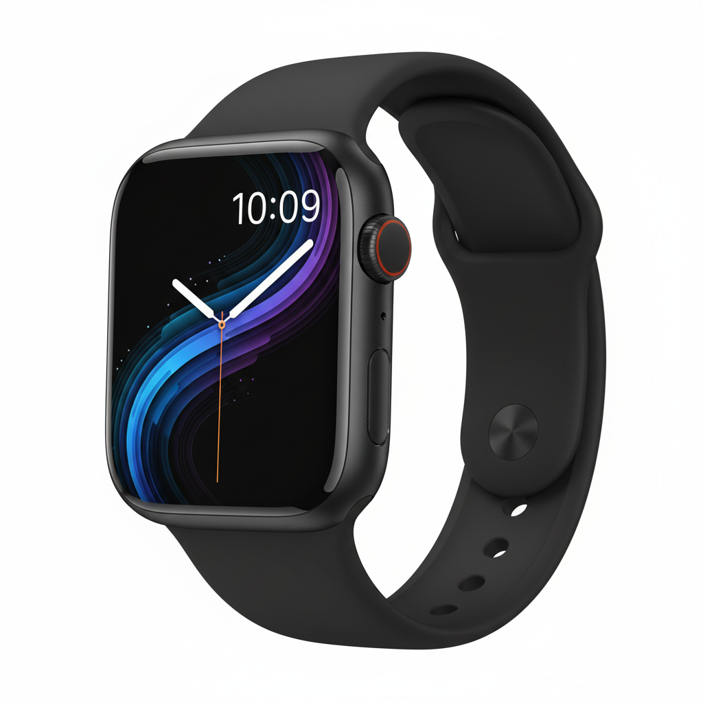 Apple Watch Series 11 GPS 42mm Jet Black Aluminium Case with Black Sport Band - S/M