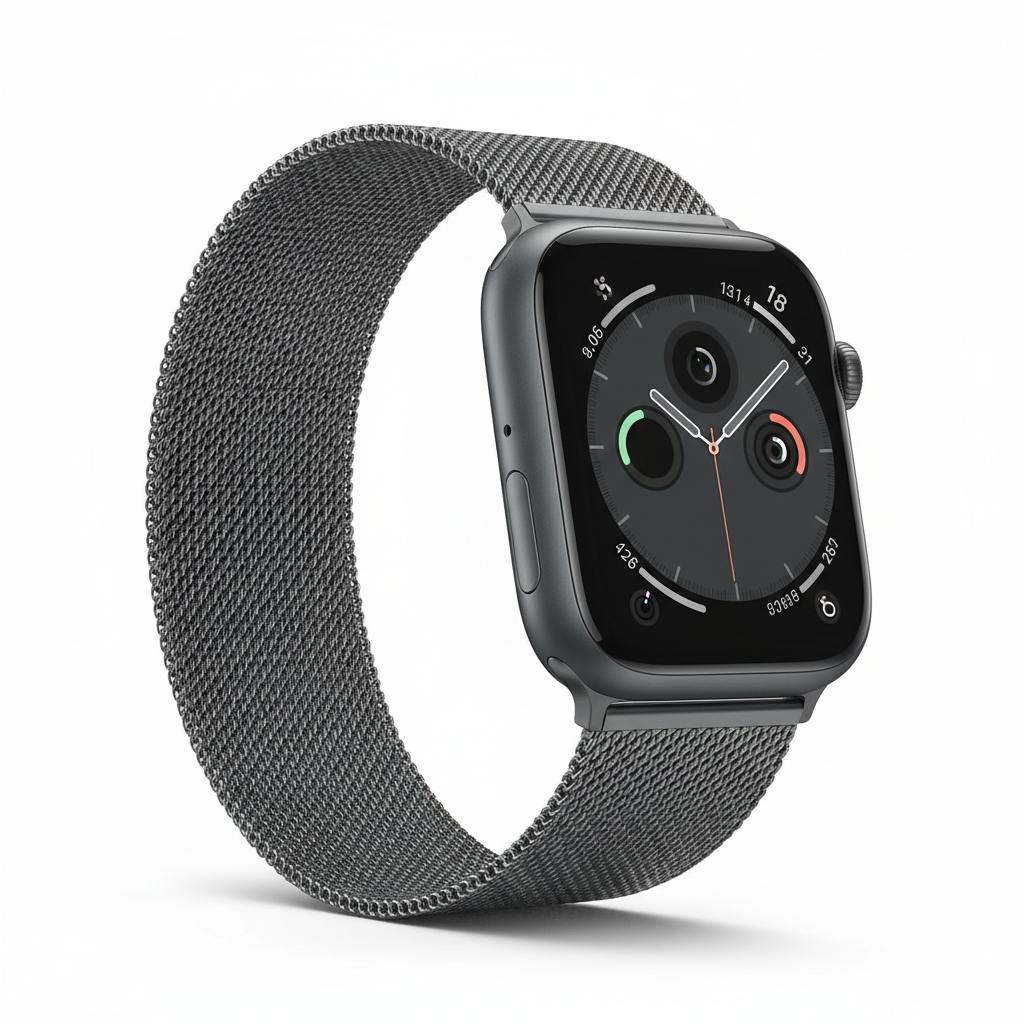 Apple Watch Series 11 GPS + Cellular 42mm Slate Titanium Case with Slate Milanese Loop