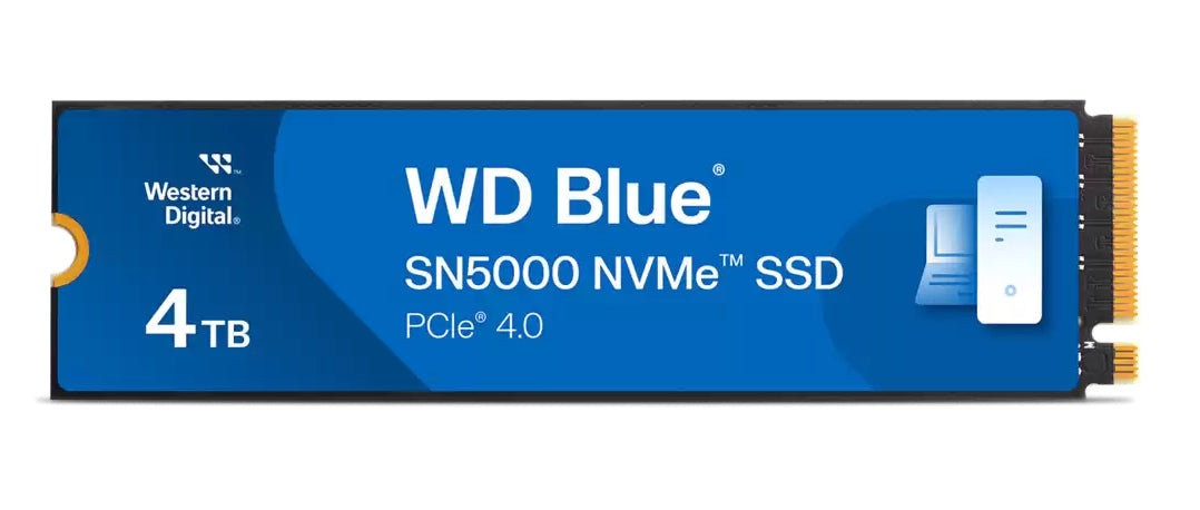 Western Digital 4TB WD BLUE SN5000 NVME SSD/PCIE GEN 4.0 UP TO 5500 MB/S RS