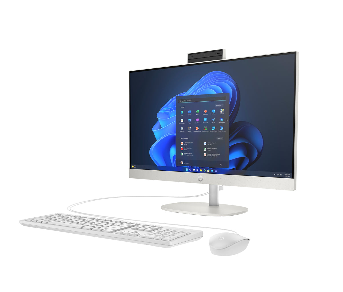 HP Inc. HP ProOne 240 G10 AIO 23.8 FHD IPS AG 250n U7-155U 16GB 512GB Win11P 3/3/3 White