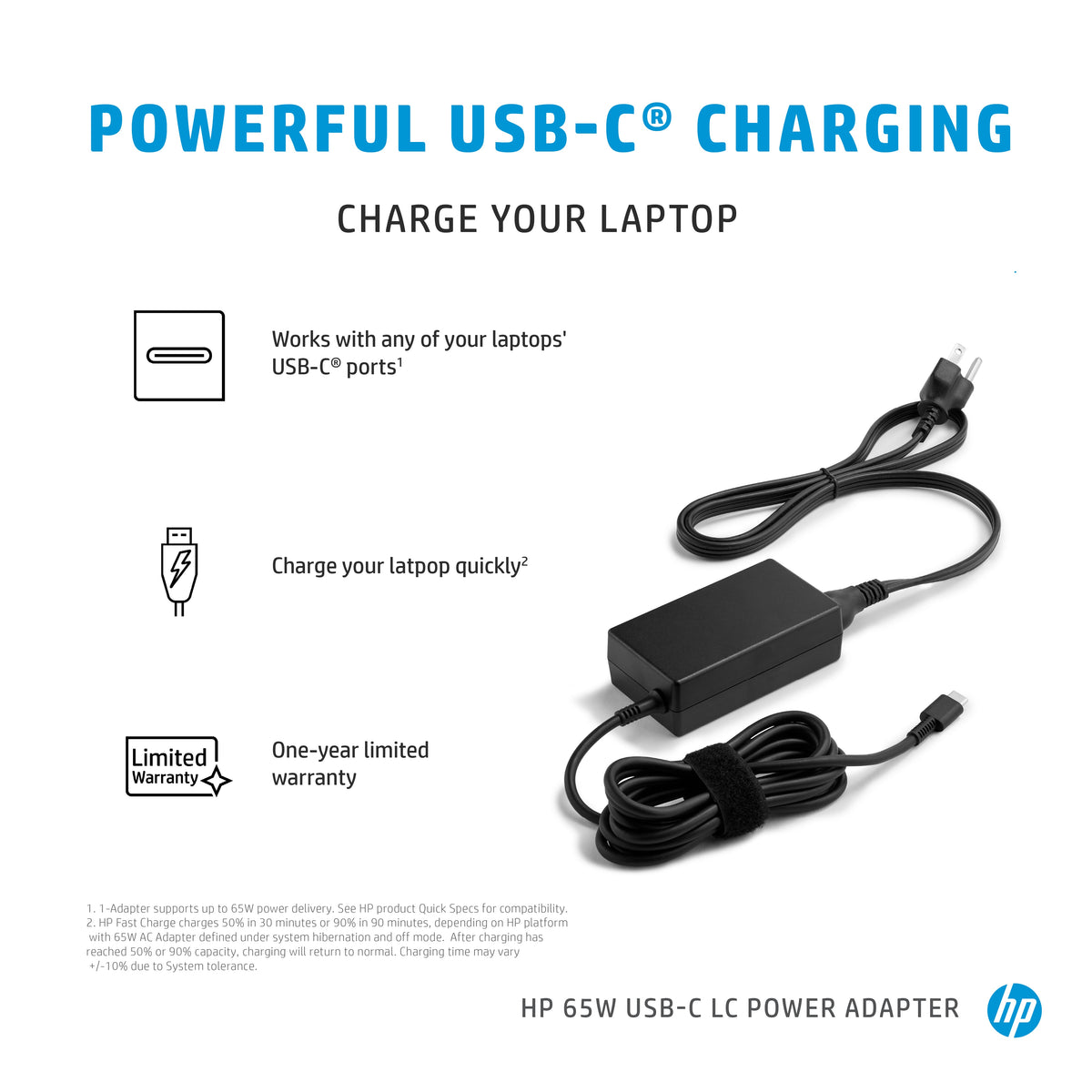HP Inc. HP 65W USB-C LC Power Adapter