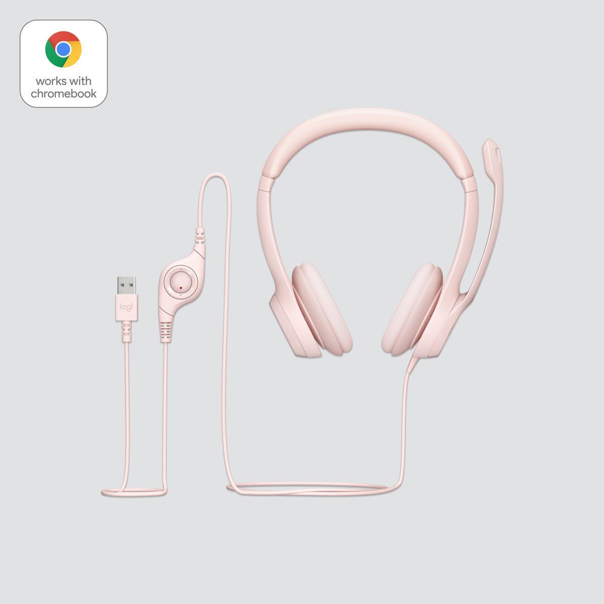 Logitech H390 USB COMPUTER HEADSET/-ROSE-EMEA-914