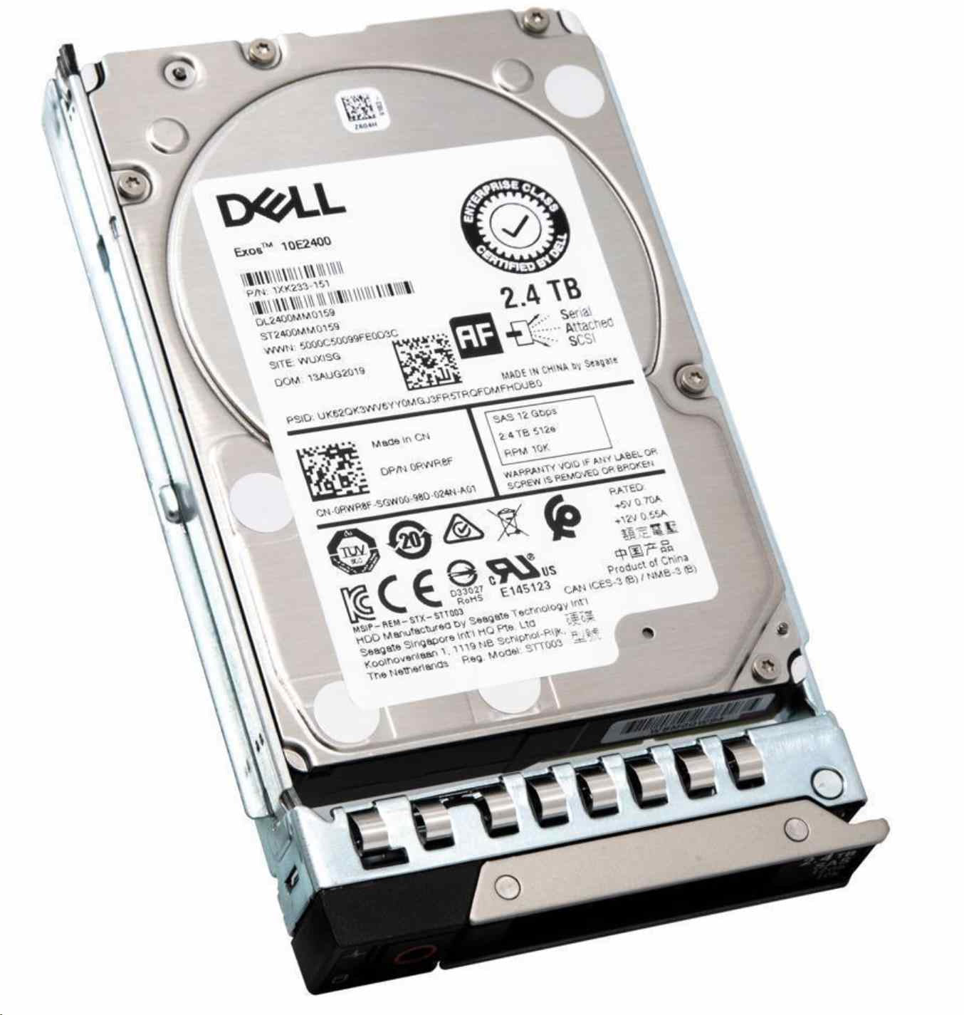 DELL 2.4TB 10K 512e SAS ISE 12Gbps 2.5inch Hot Plug Hard Drive CUS Kit