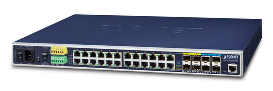 Planet IGS-6325-20T4C4X IP30 19" Rack Mountable Industrial L3 Managed Core Ethernet Switch, 24*1000T with 4 shared 100/1000X SFP + 4*10G SFP+ (-40 to 75 C, AC +