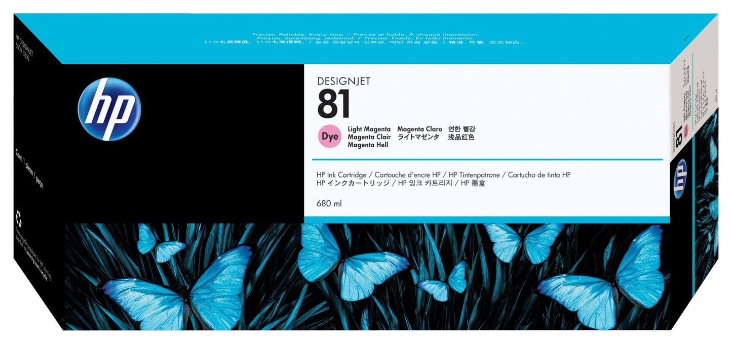 HP 81 680-ml Light Magenta Dye Ink Cartridge