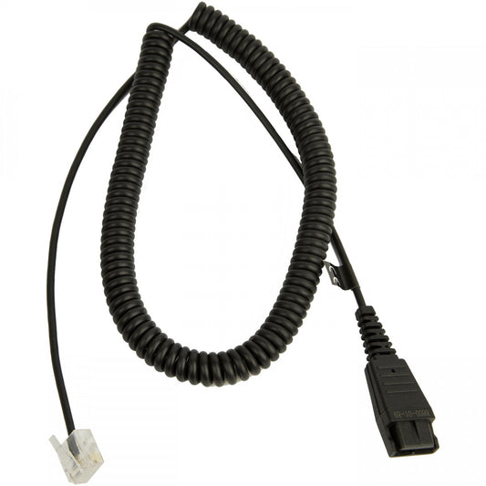QD Cord to RJ45, coiled, 0,5 - 2m, only in connection with Jabra BIZ 2400 balanced on Siemens Openstage