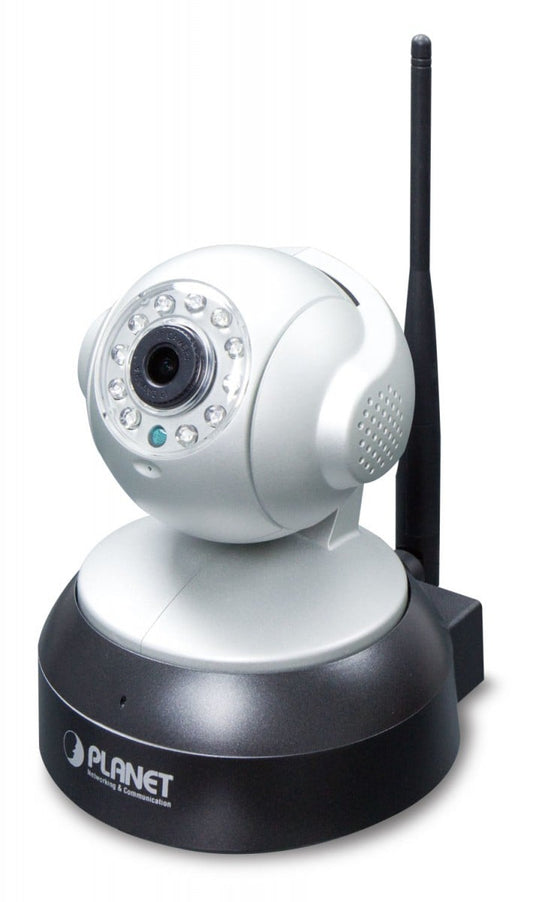 Planet ICA-W7100 720P Wireless IR PT IP Camera: 11n Wireless, H.264, 3.6mm Lens, 720P@30fps, IR-10meter, ICR, WDR, DNR, 2-way Audio, DI/DO, ONVIF, MicroSD, 355-