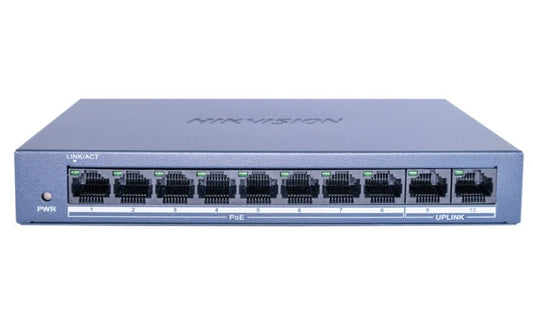Hikvision DS-XS0110-P 8 Port Fast Ethernet Unmanaged POE Switch