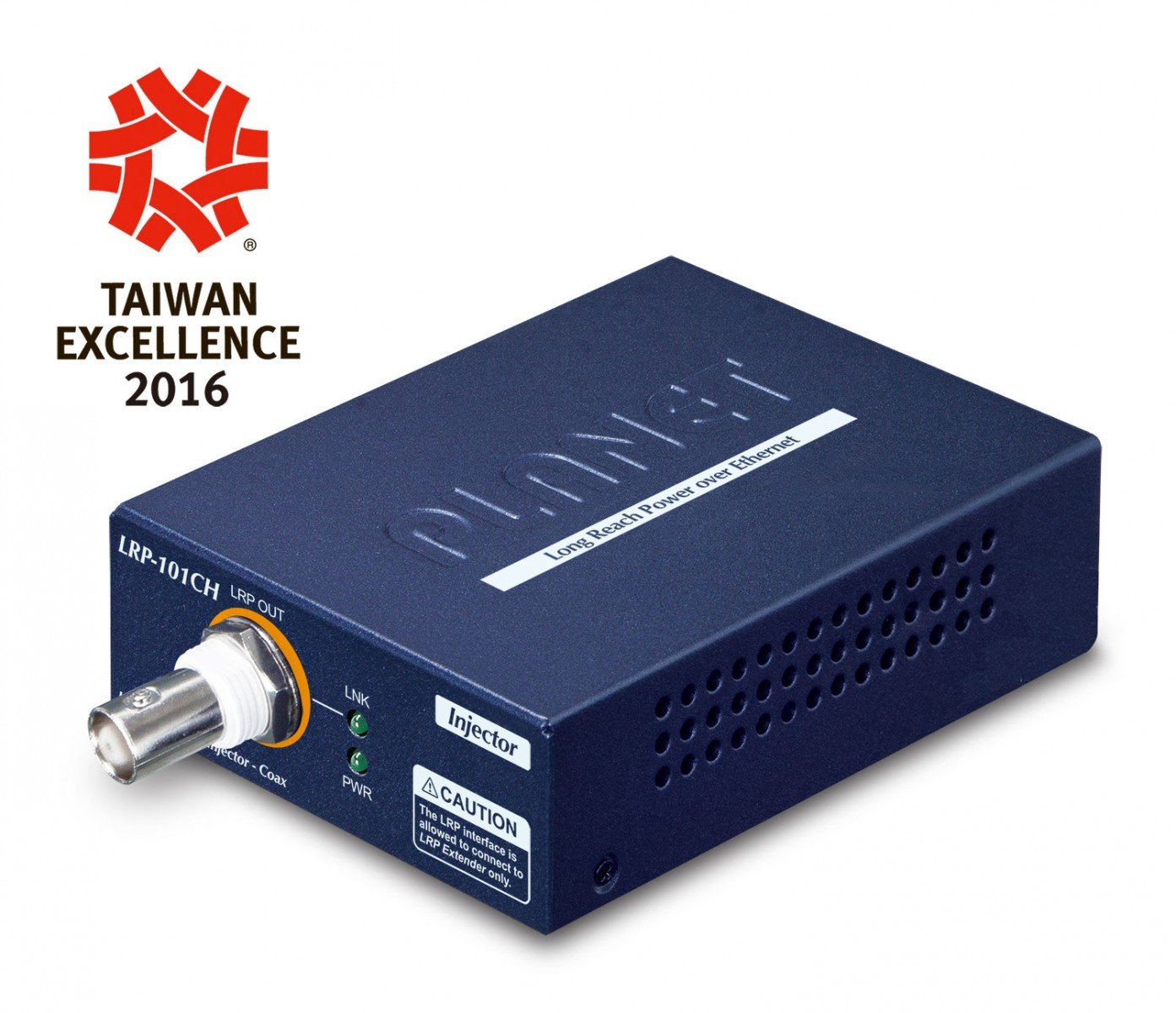 Planet LRP-101CH 1-Port Long Reach POE over Coax Injector, -20 to 70 Degree C, up to 1KM