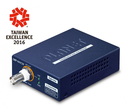 Planet LRP-101CH 1-Port Long Reach POE over Coax Injector, -20 to 70 Degree C, up to 1KM