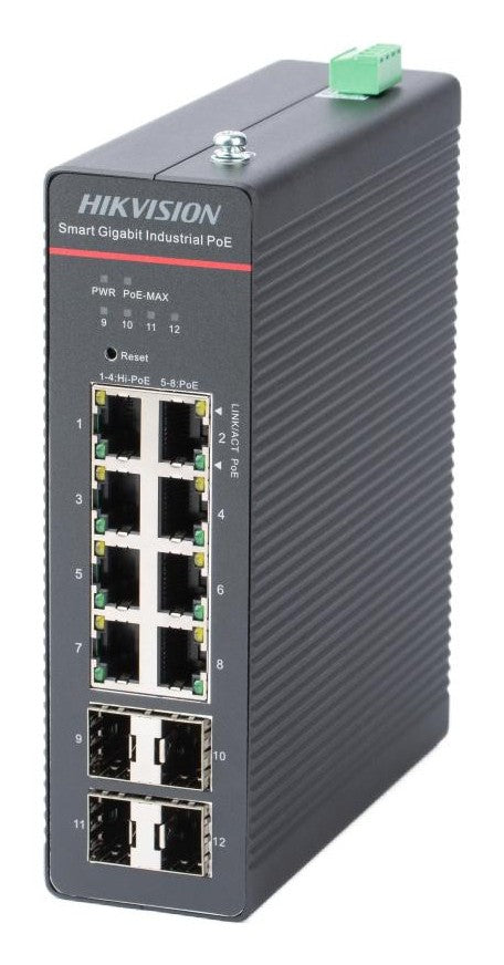 Hikvision DS-3T1512HP-SI-8P4F KIT (75W) PoE Network Switch