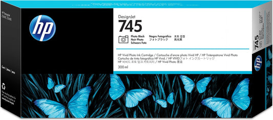 HP 745 300-ml DesignJet Photo Black Ink Cartridge