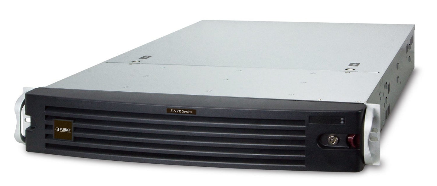 Planet NVR-E6480 64-Ch Windows-based Network Video Recorder with 8-Bay Hard Disks: 2U Rackmount Chassis, Win 7 Std. Embedded, MJPEG/MPEG4/H.264, Multi-Stream/La