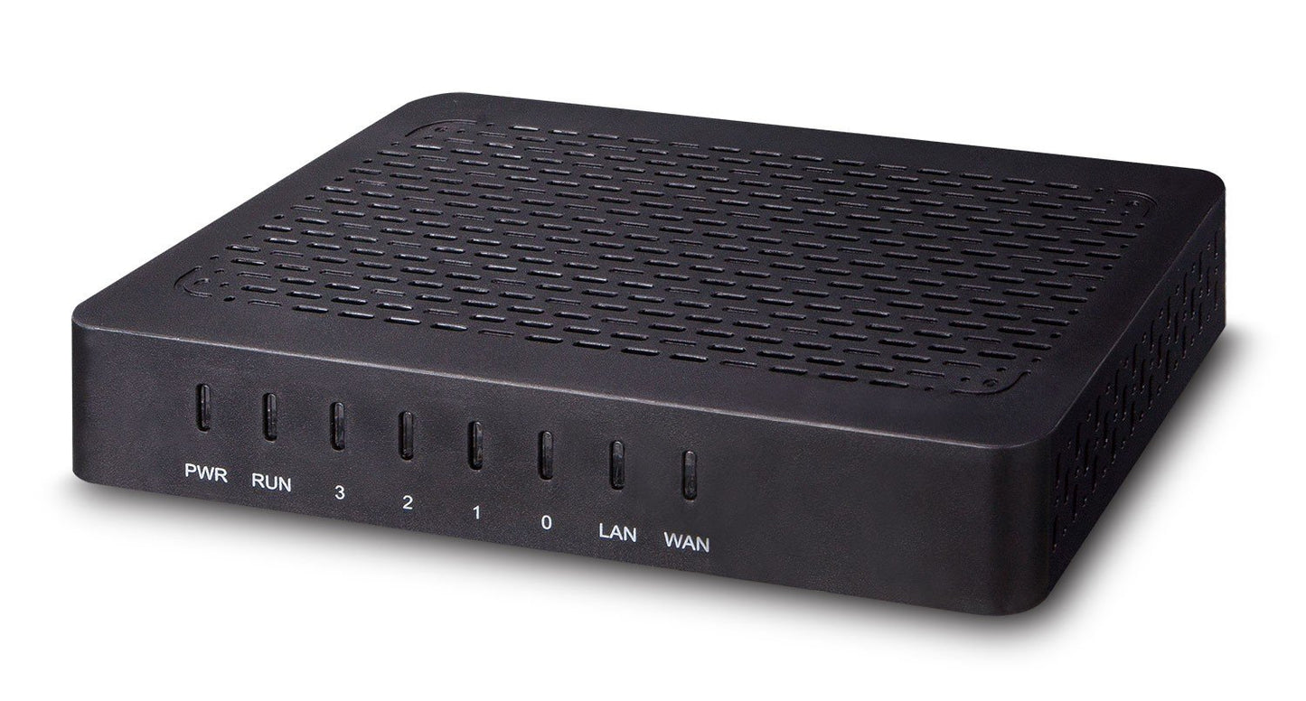 Planet VGW-420FS 4-Port SIP VoIP Gateway (4*FXS): IETF SIP 2.0, T.38/T.30, STUN/Outbound Proxy, TLS/SRTP Security, VLAN, QoS, SNMP, TR069, Caller ID, DND, Three