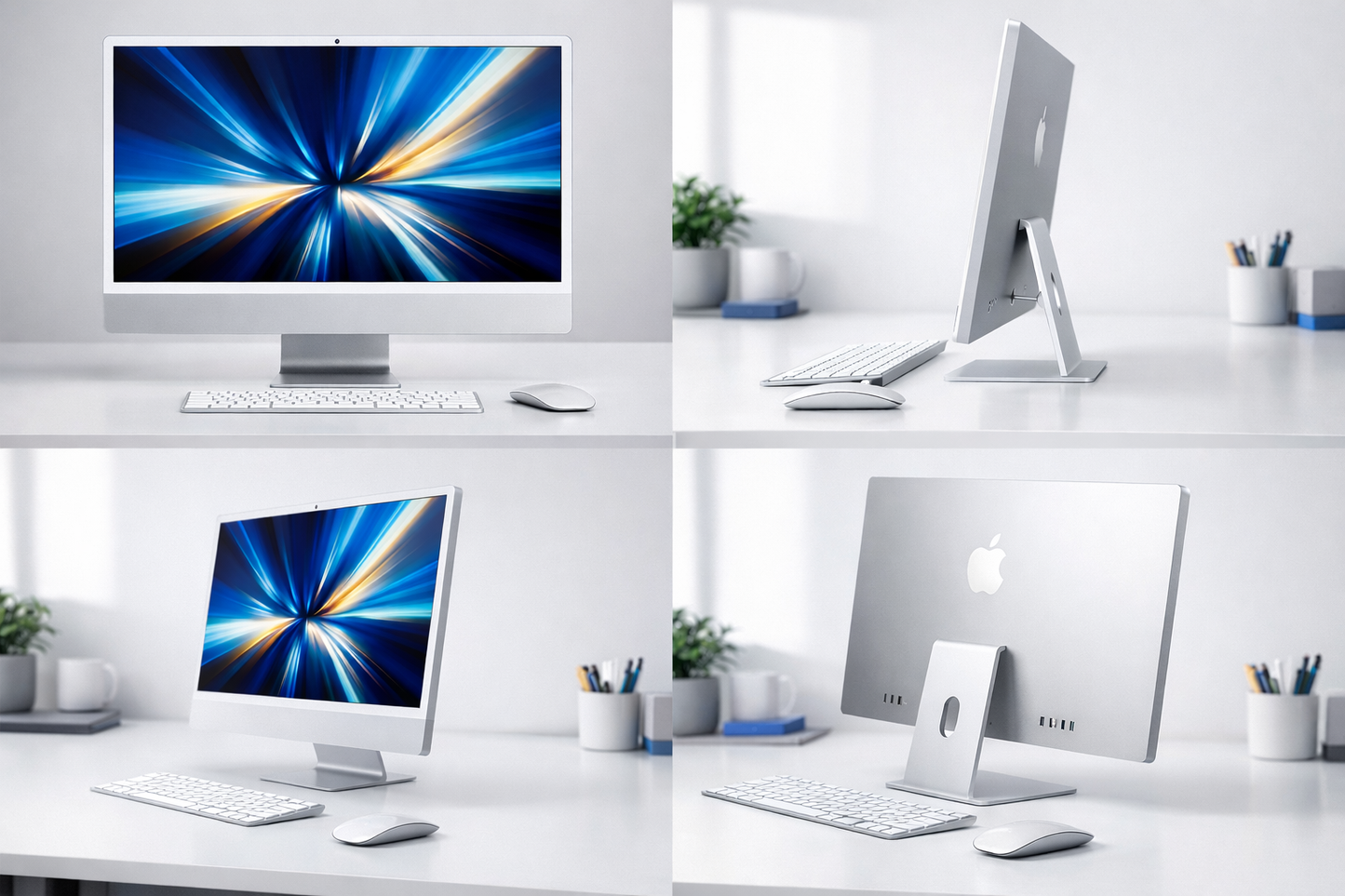 24-inch iMac with Retina 4.5K display: Apple M3 chip with 8-core CPU and 8-core GPU, 16GB, 256GB SSD – Silver