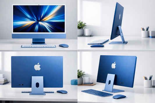 24-inch iMac with Retina 4.5K display: Apple M3 chip with 8-core CPU and 8-core GPU, 16GB, 256GB SSD – Blue