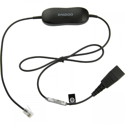 Smart Cord, QD to RJ10, straight , 0,8 meters, with 8-position switch configurator, for STD Headsets