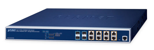 Planet XGS-6320-8UP4X Layer 3 8-Port 10GBASE-T 95W 802.3bt PoE + 4-Port 10GBASE-X SFP+ Managed Ethernet Switch (420W PoE Budget, 8-port 95W PoE++, 802.3bt/Legac