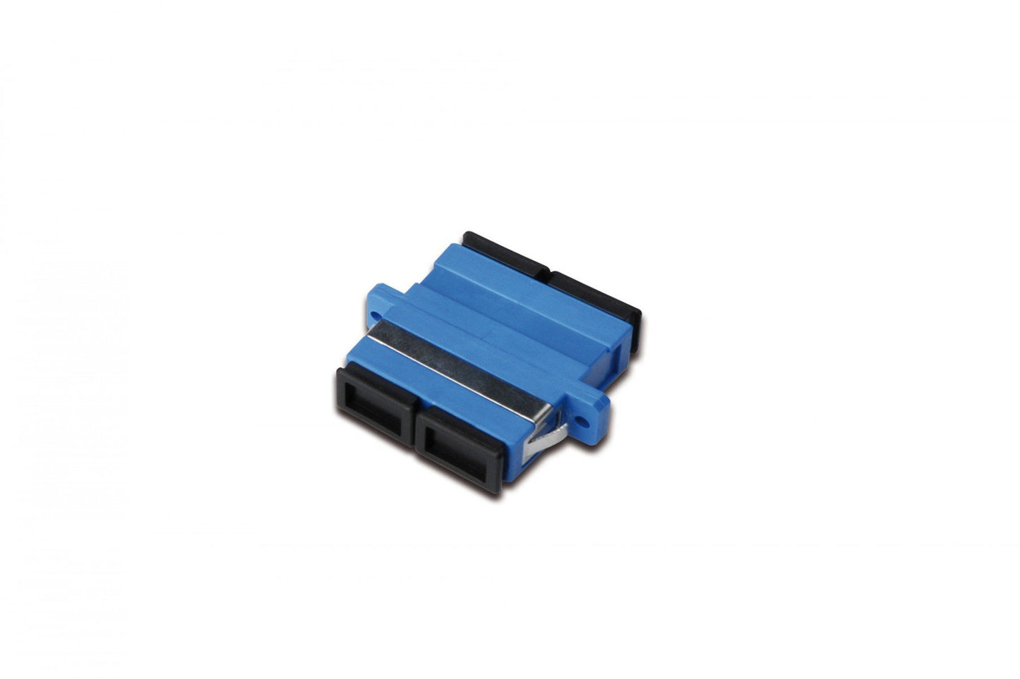FO coupler, duplex, SC to SC, SM, OS2, color blue ceramic sleeve, polymer housing, incl. screws