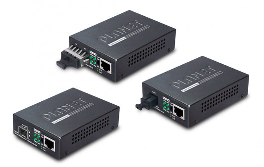 Planet GT-806B40 10/100/1000BASE-T to 1000BASE-BX WDM Bi-directional Fiber Converter - 1550nm - 40KM