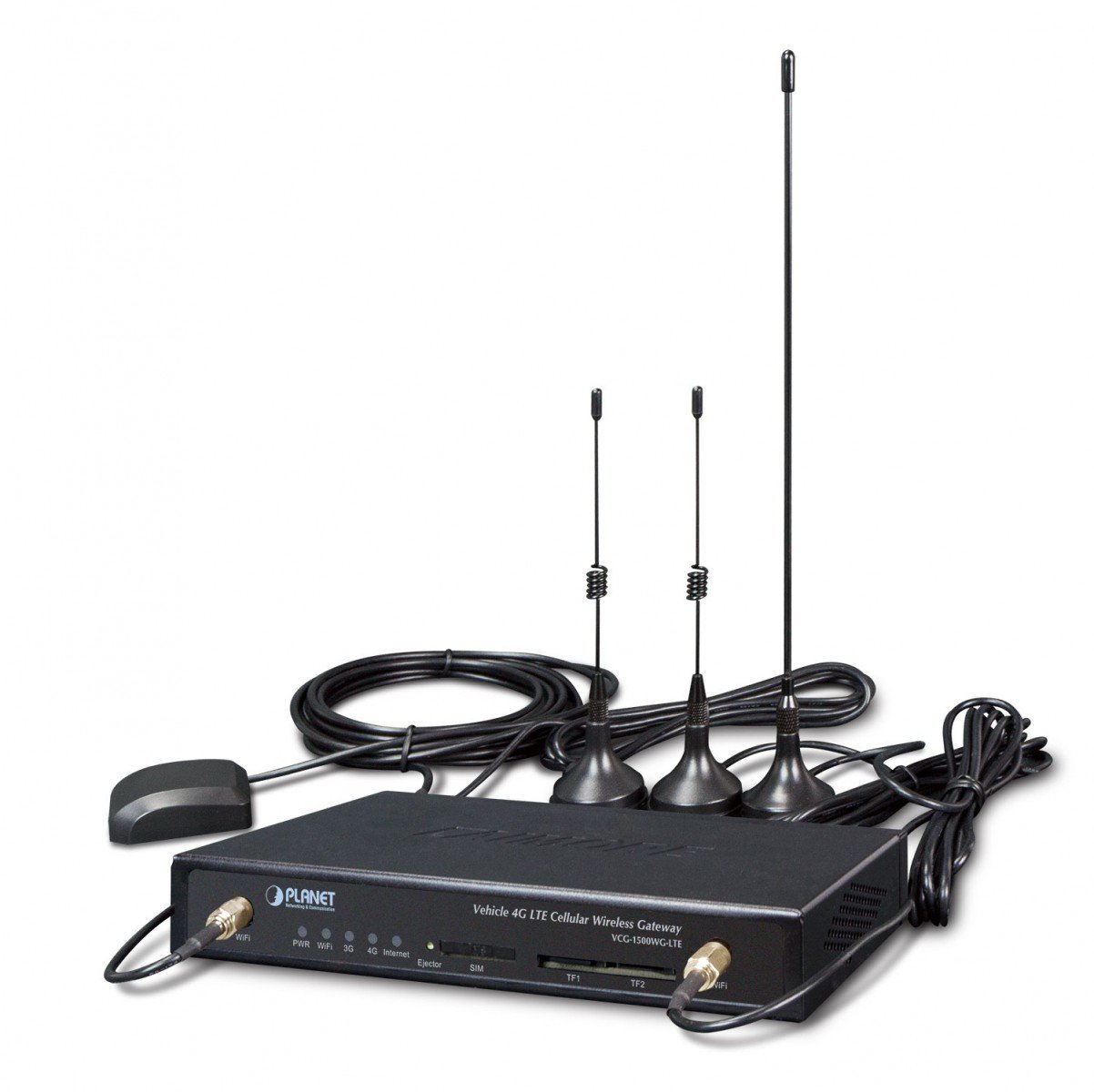 Planet VCG-1500WG-LTE-EU Vehicle 4G LTE Cellular Wireless Gateway with 5-Port 10/100TX (1-SIM Card Slot, 802.11n, GPS, -25~65 degrees C, LTE Band B1/B3/B5/B7/B8